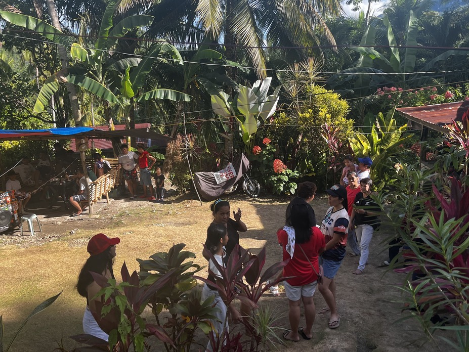 Laughter erupts at a barangay fiesta in Catmon, Cebu after a chair breaks