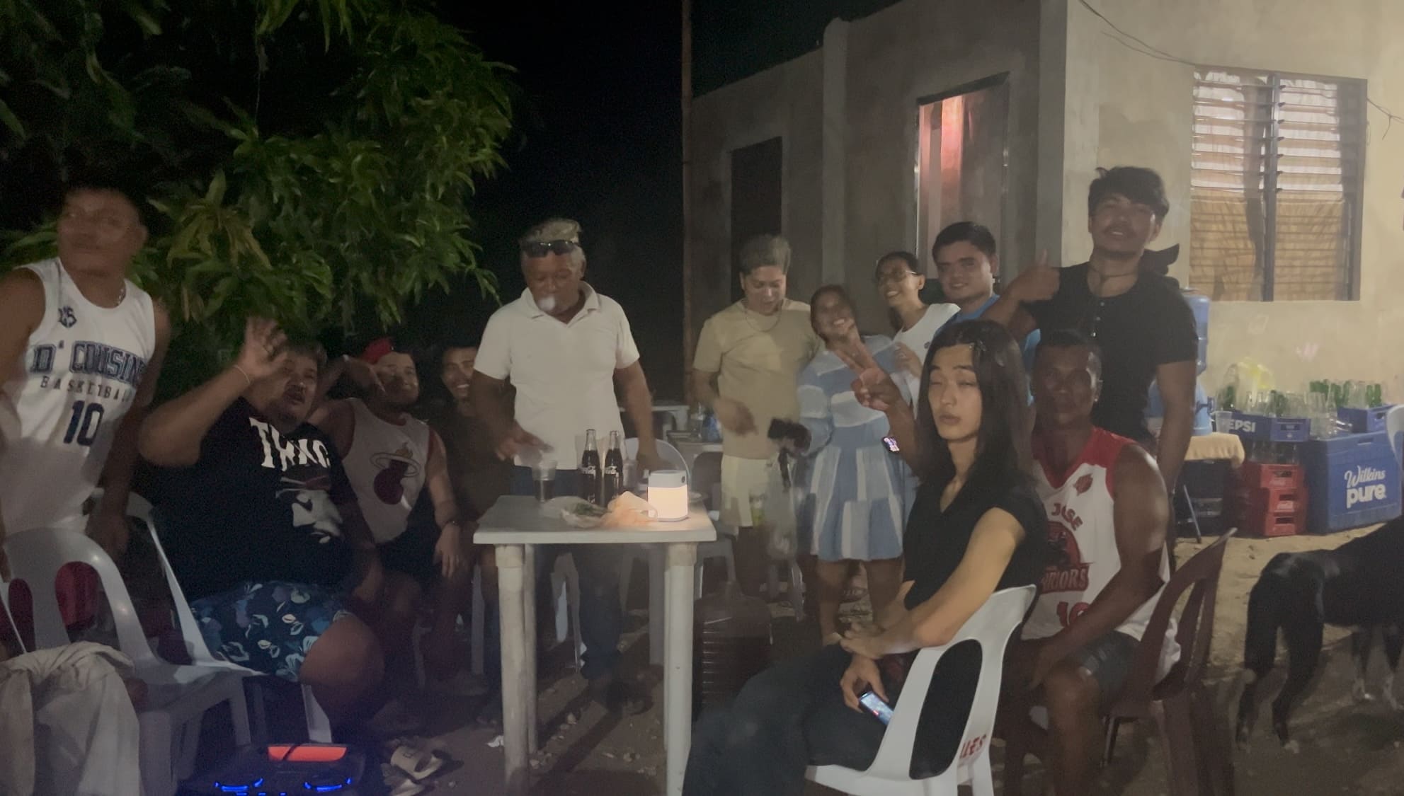 Takumi Senpai at a birthday feast in Argao, Cebu