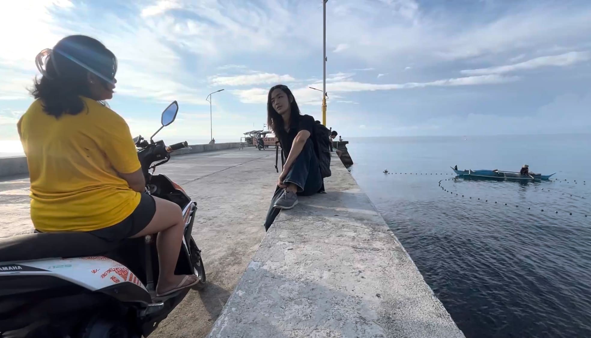 a guy talking with a girl
