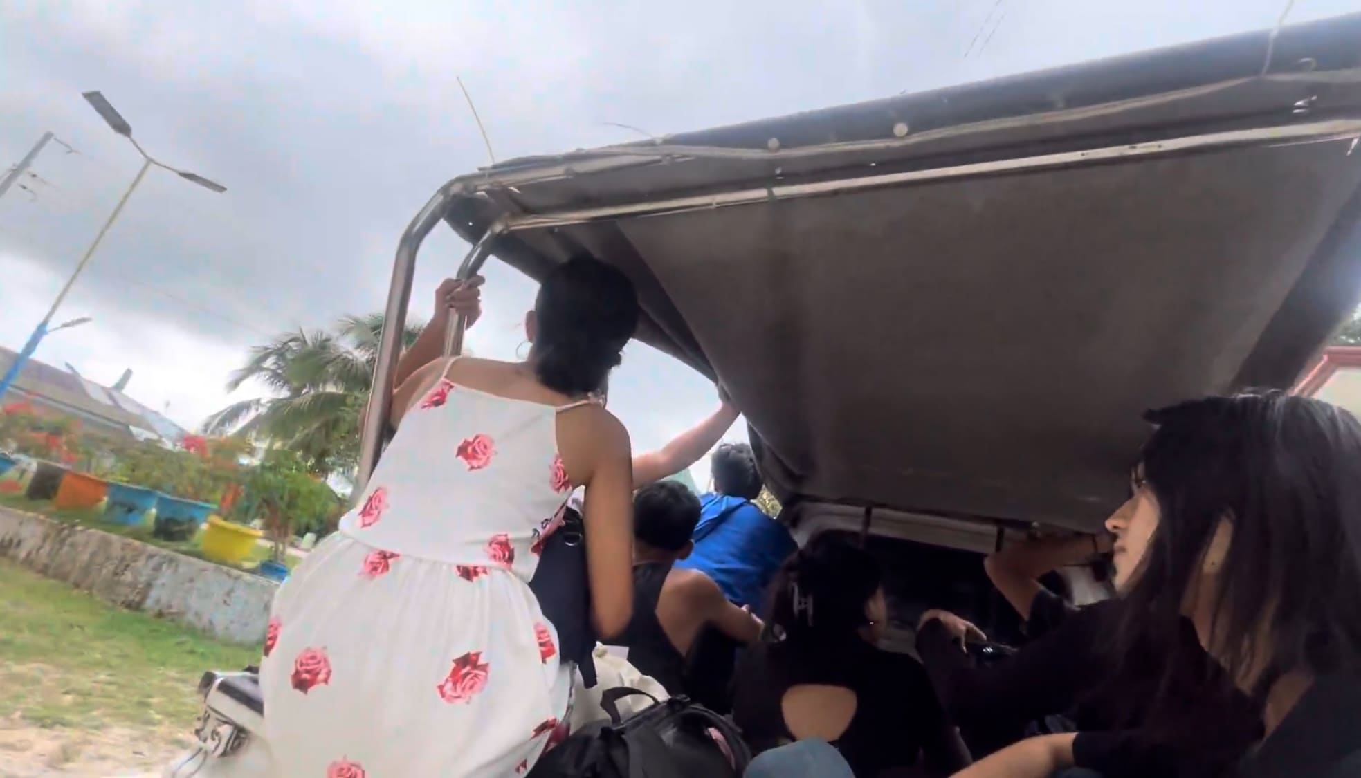  riding a multicab in Argao