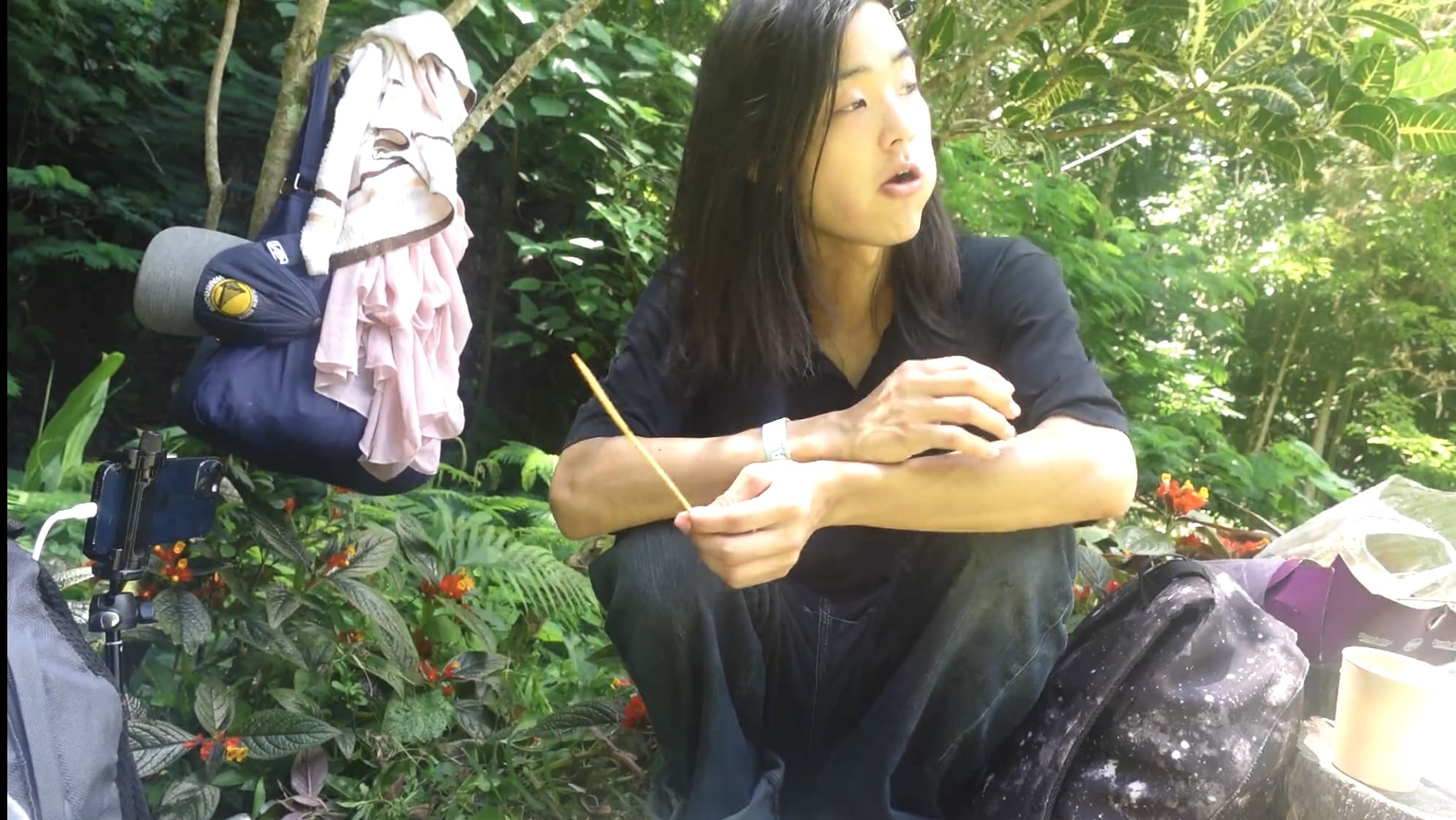 a guy looks confused at Coal Mountain Resort in Argao