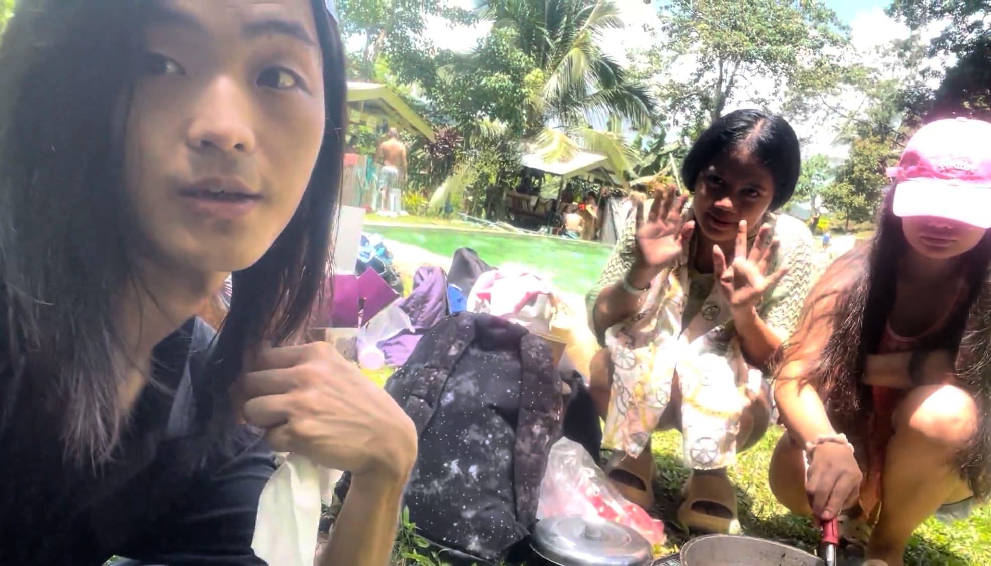taking a photo at Coal Mountain Resort in Argao