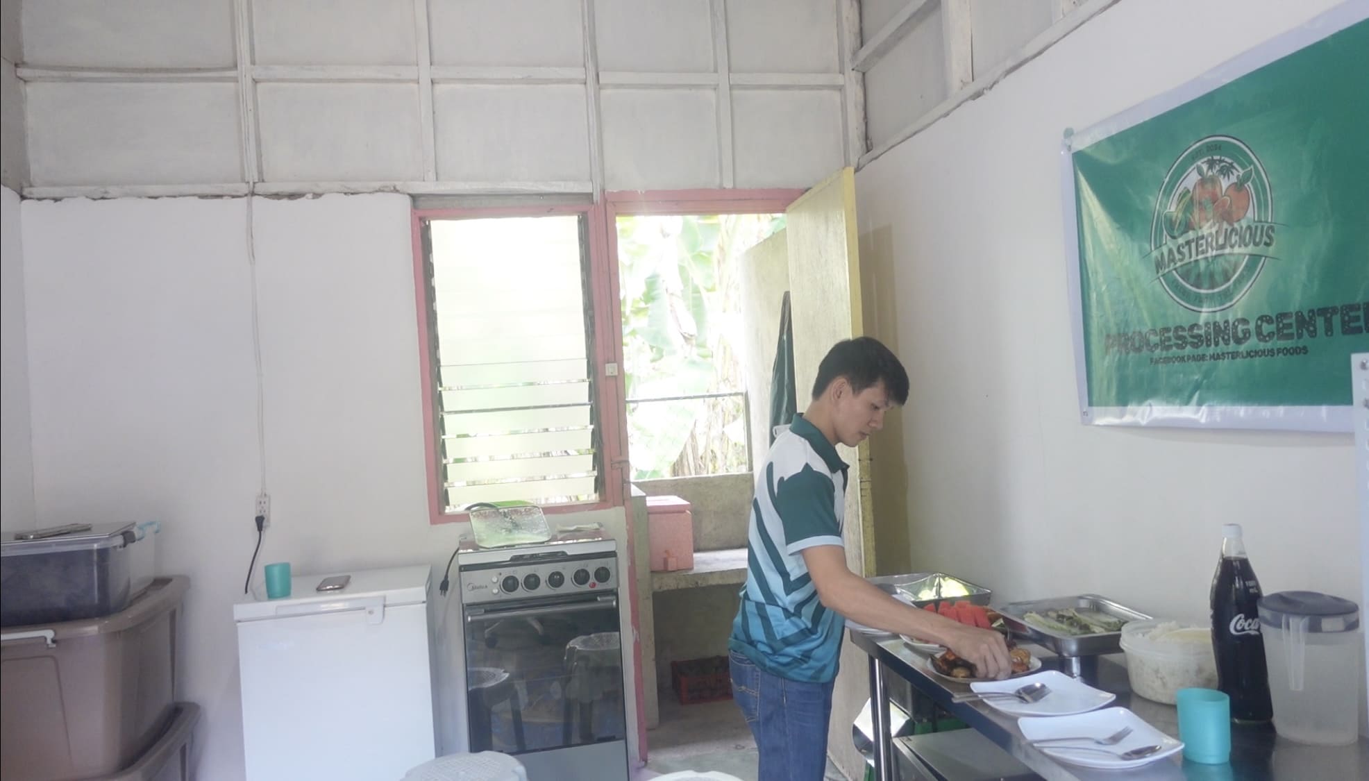Melvin at his cassava processing facility in Catmon