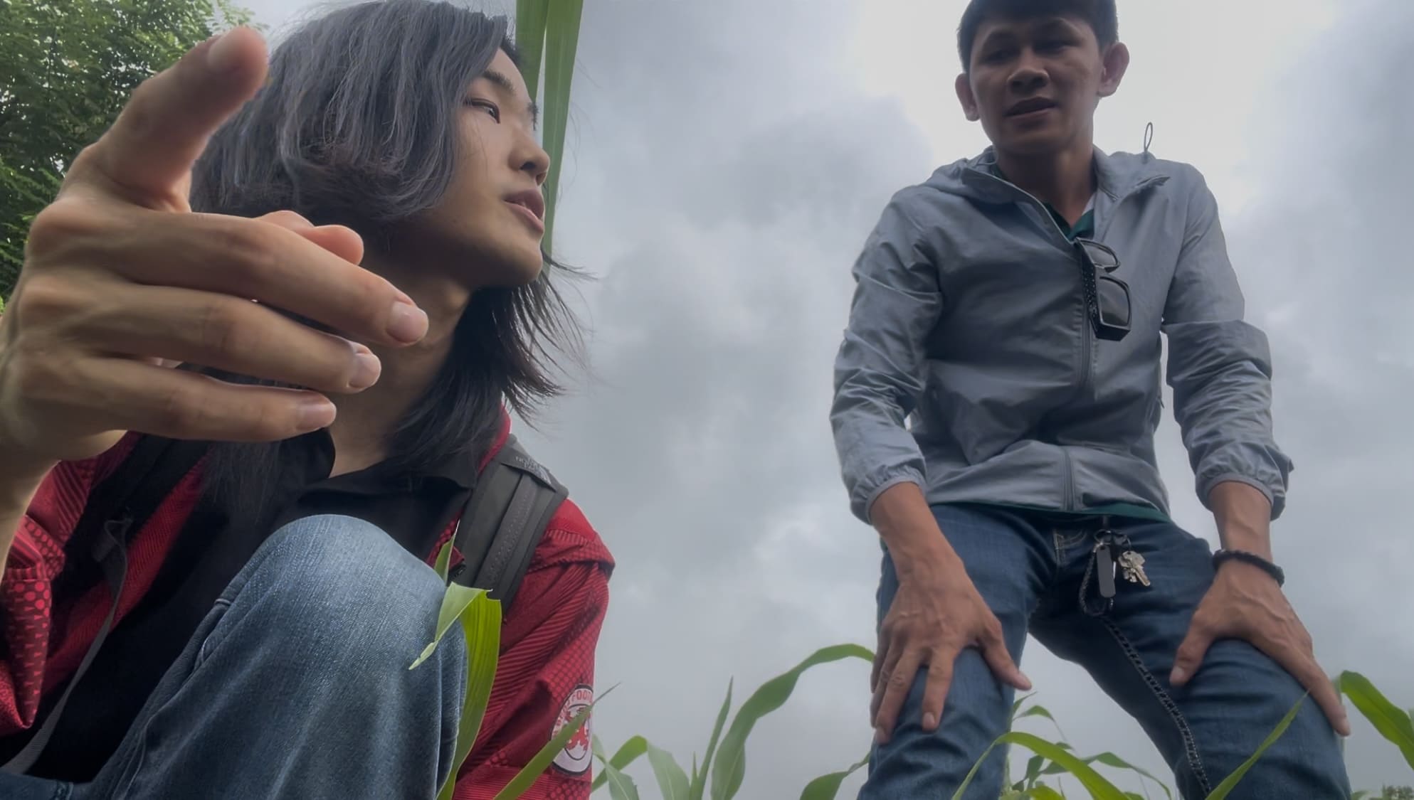 two men talking about Chip Charon snack production