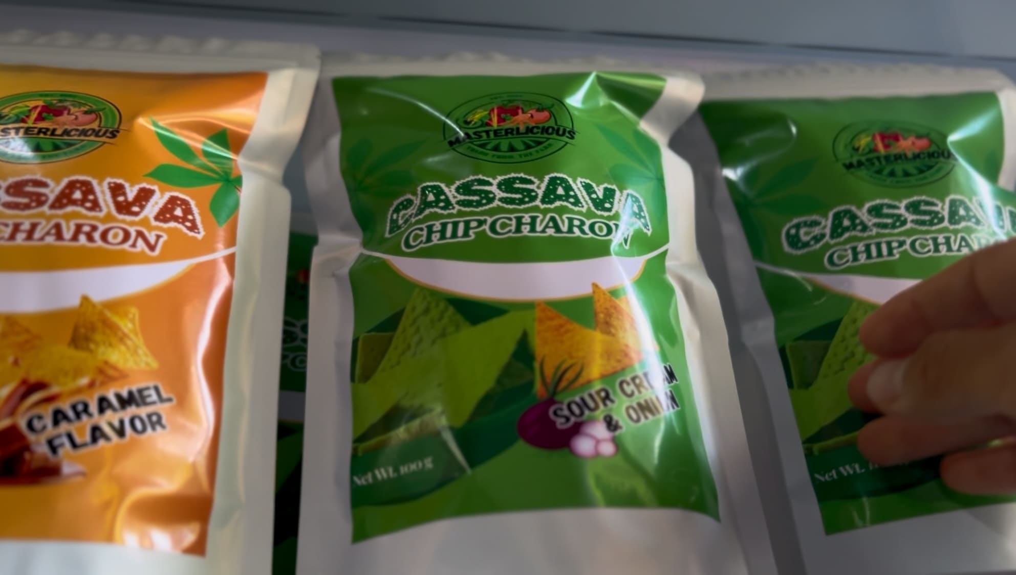 cassava chicharon products in a mountain processing facility in Catmon