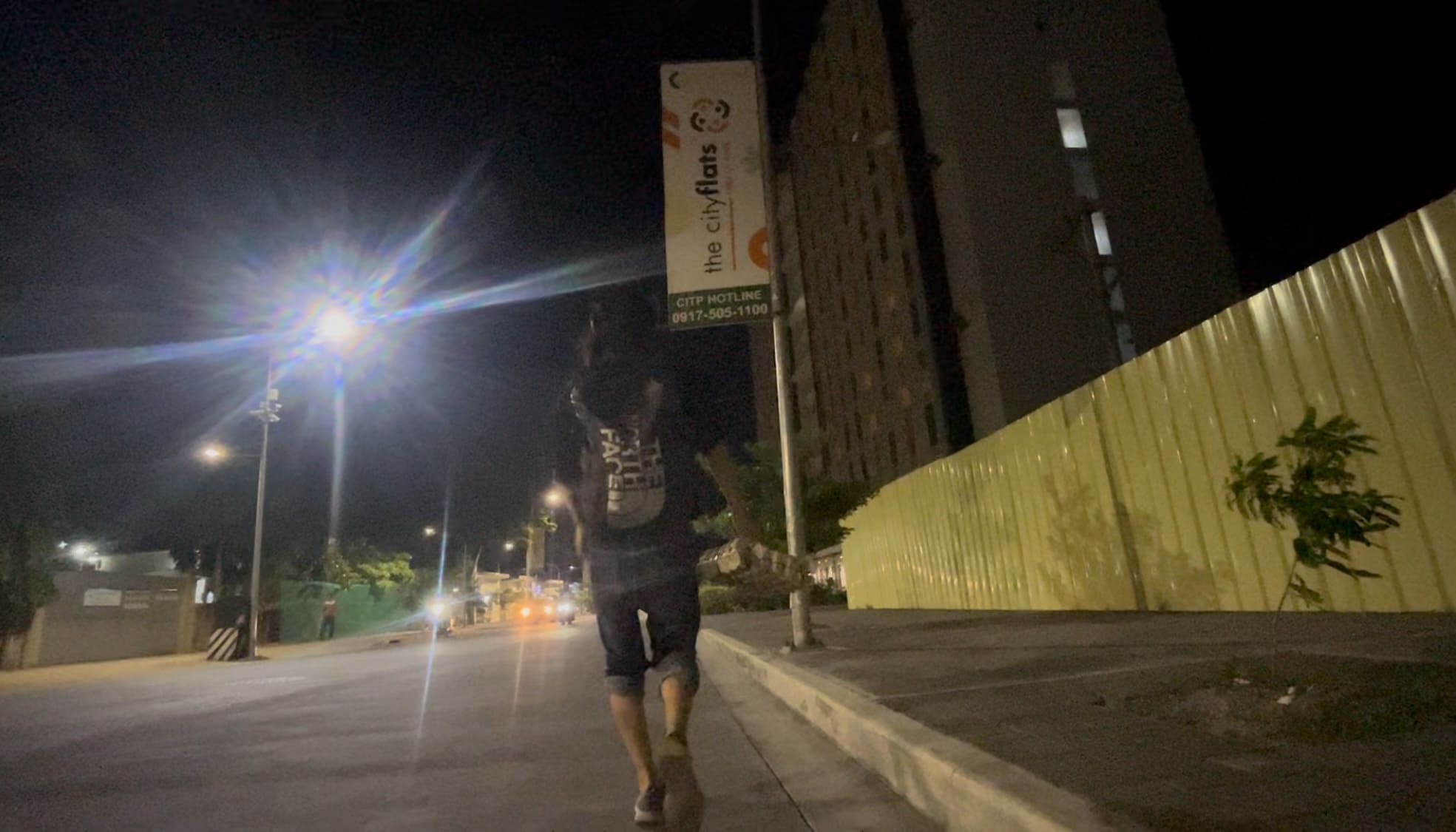 Man returning to IT Park at night after visiting the mountains
