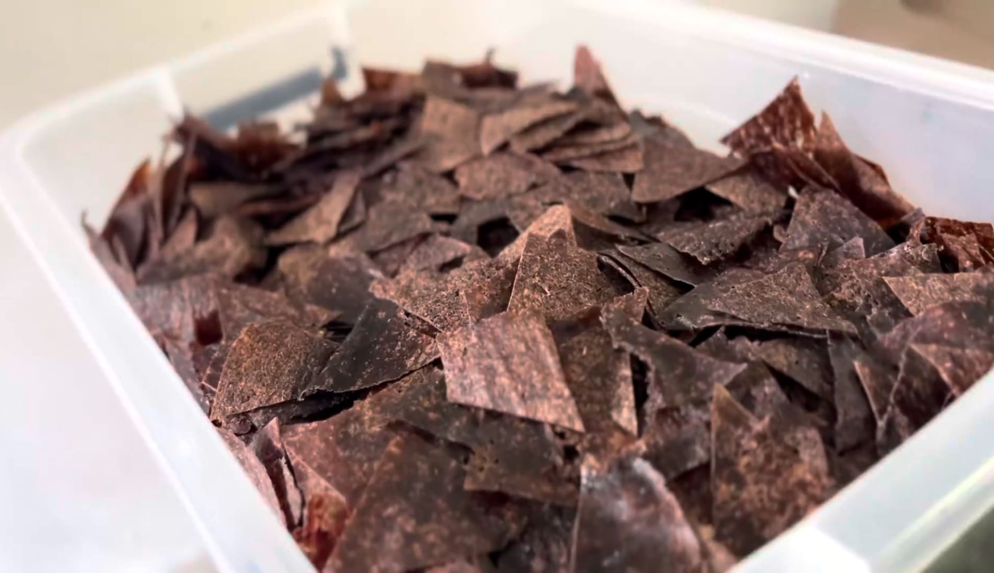 Ready-to-fry kamote chips in a box