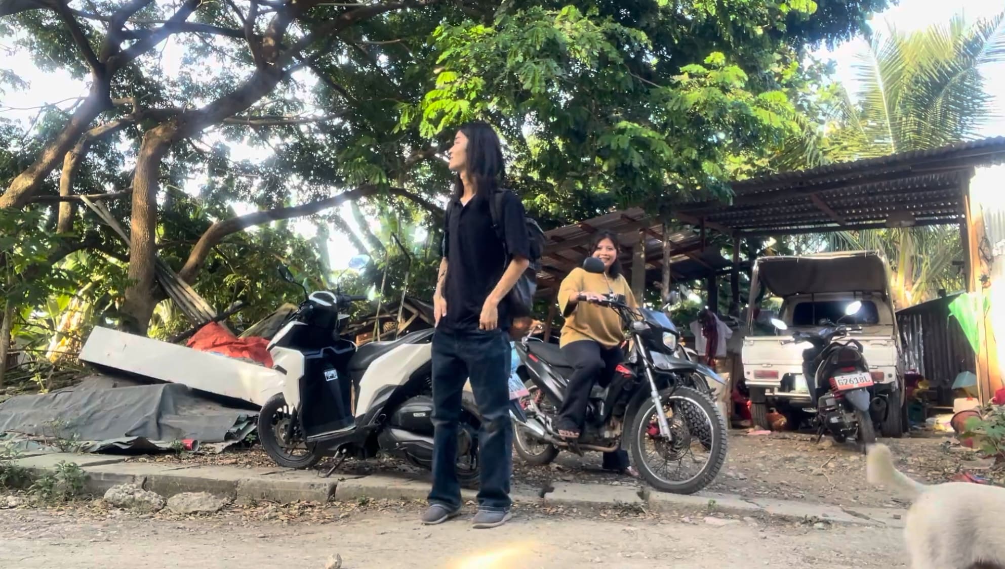 a guy and filipina spending time outside in Argao