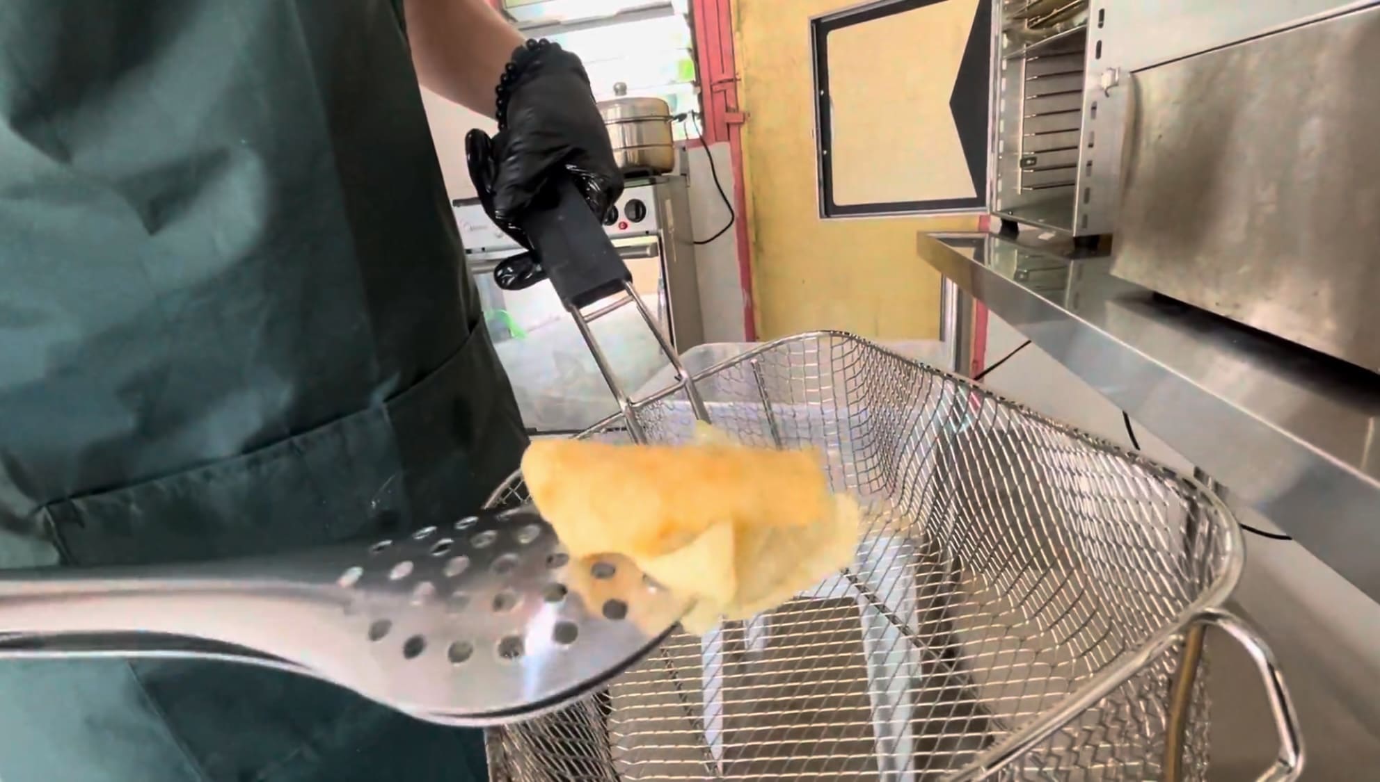 Cassava chips that were overcooked and no longer suitable for sale