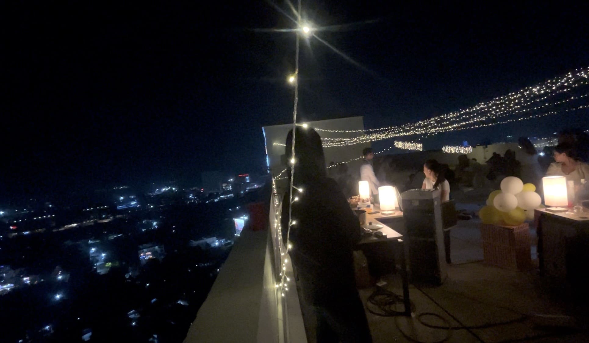 Beautiful rooftop deck view during a Cinema Night in Cebu
