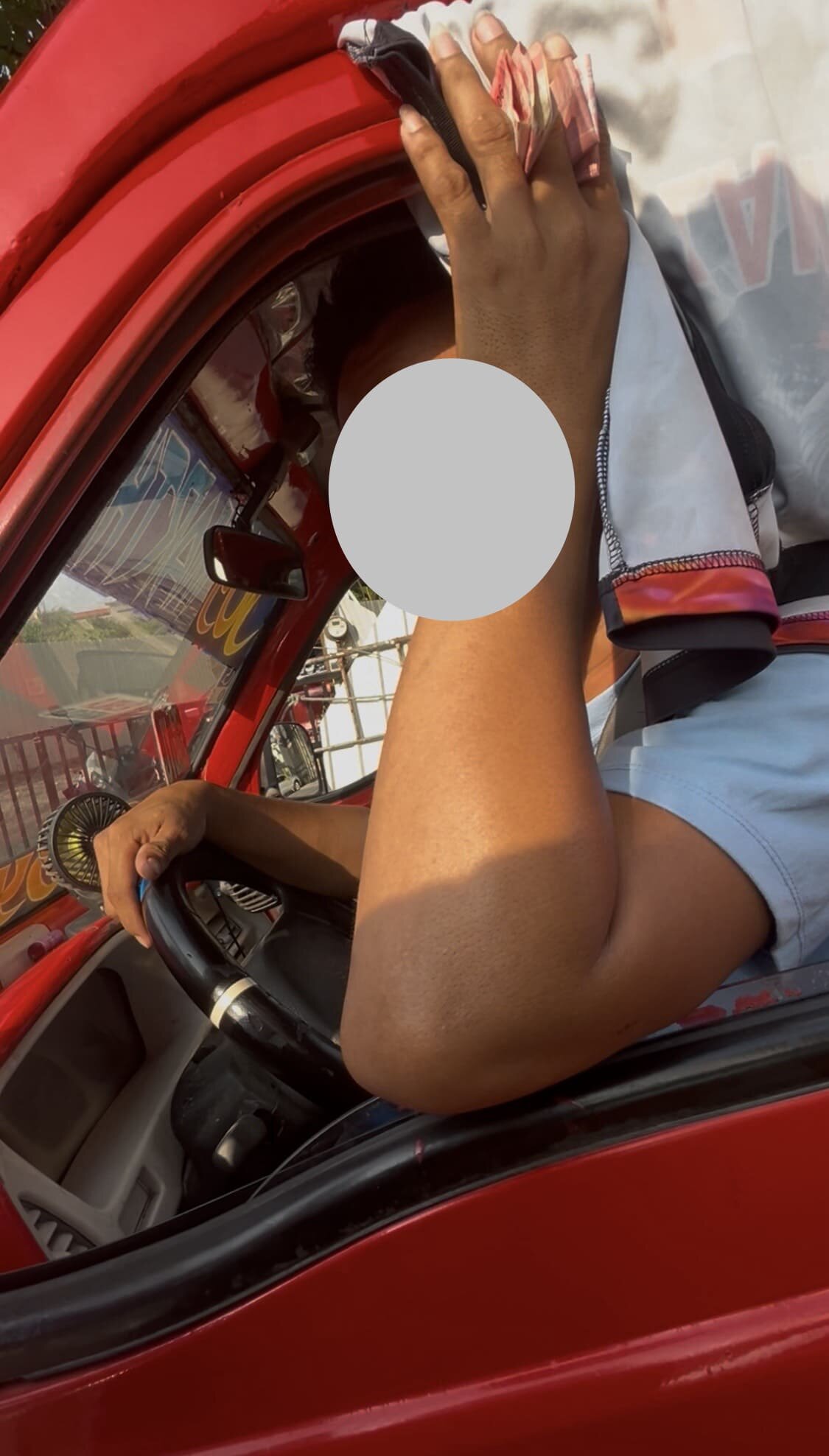 A jeepney driver's reaction